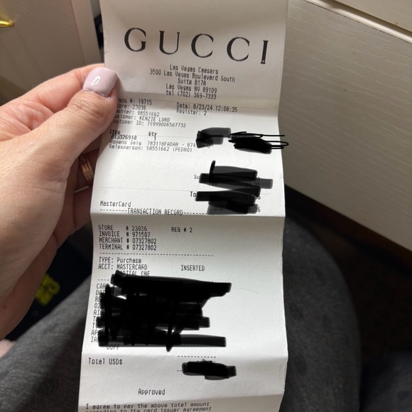 💜GUCCI💜 RARE Moire Calfskin Monogram Bi-Fold Card Case Lilac Yellow - Picture 10 of 10